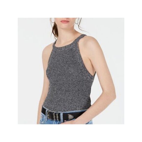 ULTRA FLIRT Tops - ULTRA FLIRT Womens Gray Sleeveless Halter Tank Top Size: L